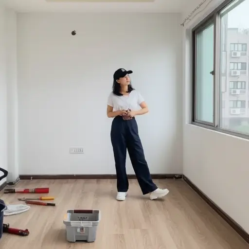 她几乎快修整完她的新公寓了。