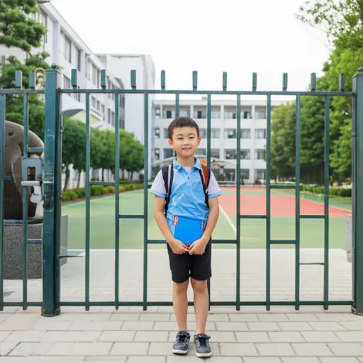 他们的儿子刚刚开始上小学。