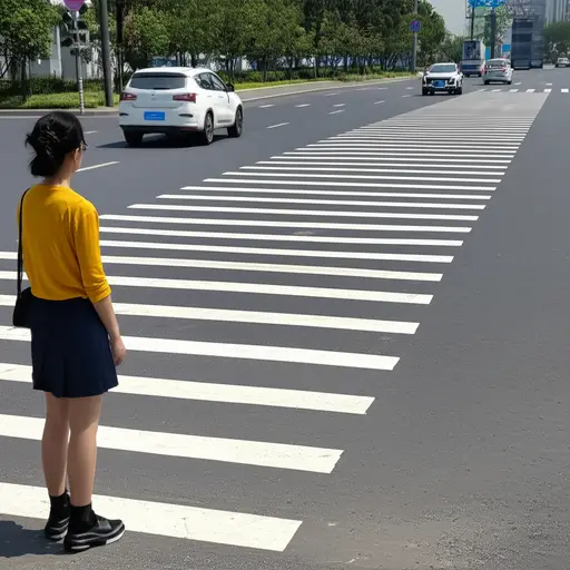 看两边，然后过马路。