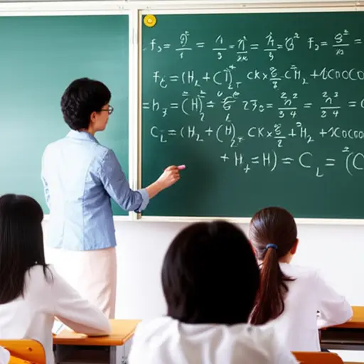 她教化学。