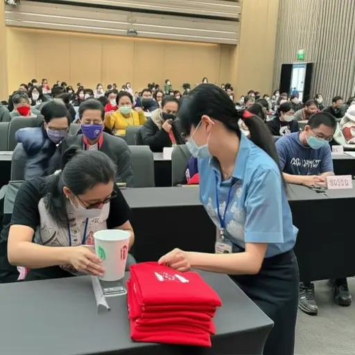 公司在产品发布会上赠送了很酷的周边产品。