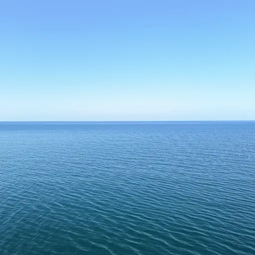 大海很平静。