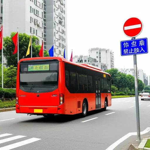 这辆公交车走错了方向。