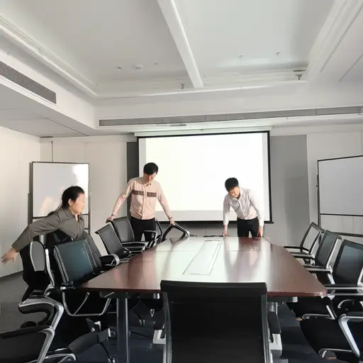 会议结束后，请把椅子放回原处。