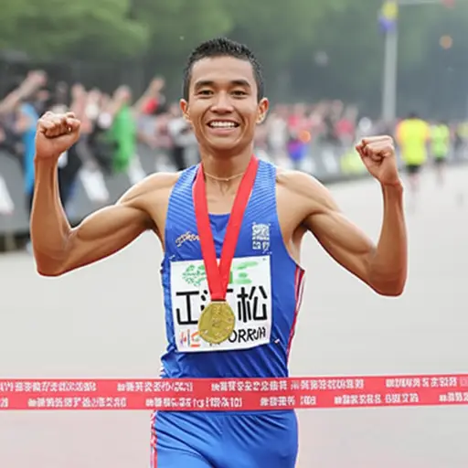 他是马拉松比赛的冠军。