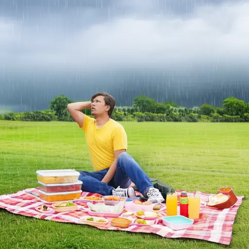 他不希望雨破坏他们的野餐。
