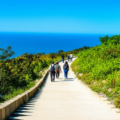 这条沿海小径可以欣赏到海洋的壮丽景色，深受徒步旅行者的欢迎。