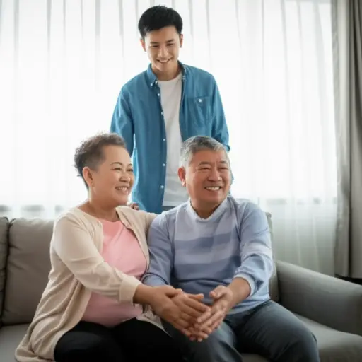 我每周都去看望我的祖父母。