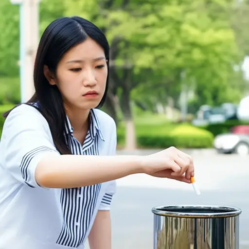 她为了健康原因决定戒烟。