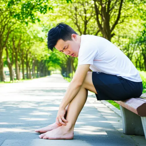 我的脚很疼，需要坐一会儿。