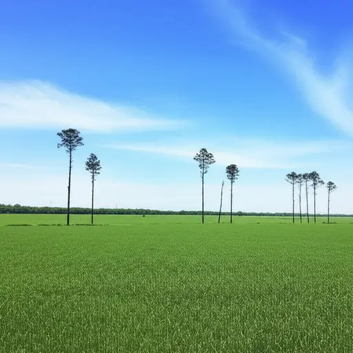 许多乡村地区非常平坦。