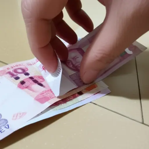 我找到了掉在地上的钱。