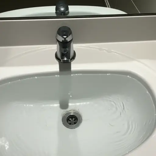 浴室的水槽堵住了，水流不下去。