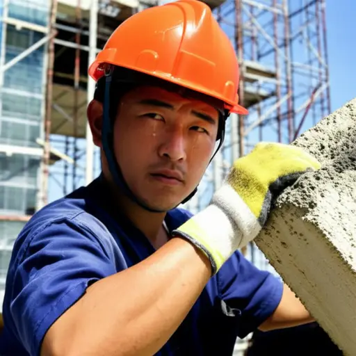 建筑工作对身体要求很高。