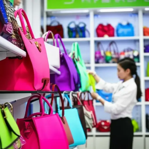 商店里正在卖漂亮的手提包。