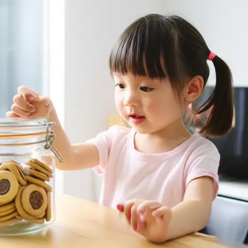 我妹妹想要一块饼干。