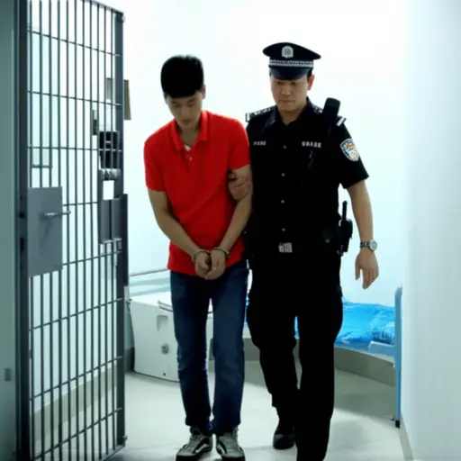 被捕后，他被带到当地警察局的牢房。
