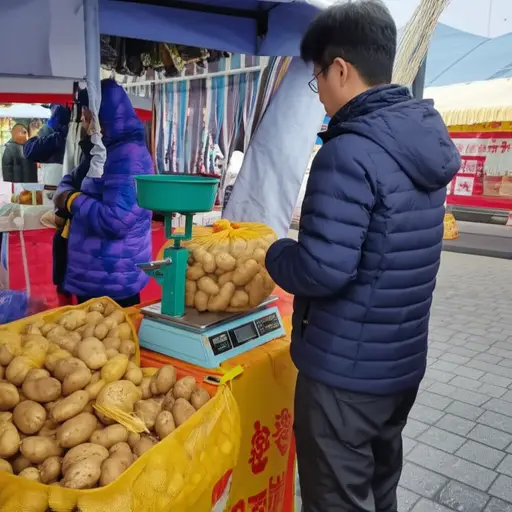 我在市场买了一磅土豆。