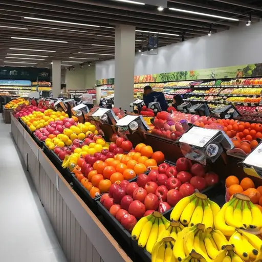 这家店卖很多种水果。